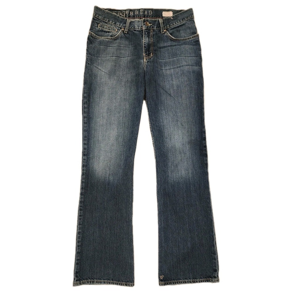 Southern Thread The Beckett Jeans Mens 36‎ XL Blue Wash Thick Stitch 100% Cotton